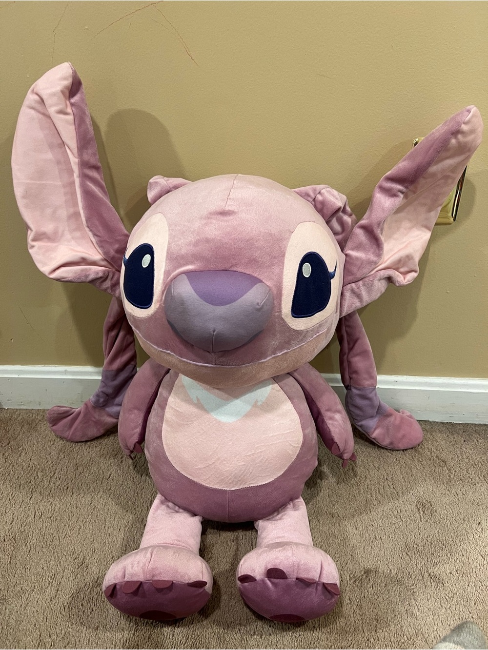 Disney Just Play 28" Angel From Stitch Jumbo Plush, Stuffed Animal, Pink,